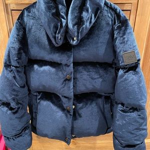 Girls blue velvet jacket